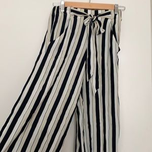 Wilfred flare linen pants with tie